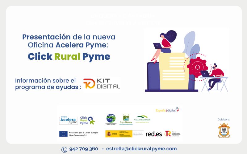 cartel de presentación de click rural pyme en val de san vicente